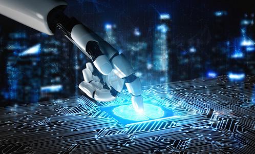 渲染人工智能人工智能对机器人和机器人的研究,为人类的未来生活服务